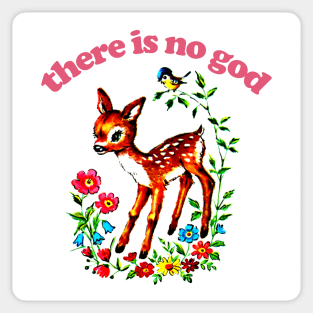 There Is No God / Existentialist Meme Design Sticker